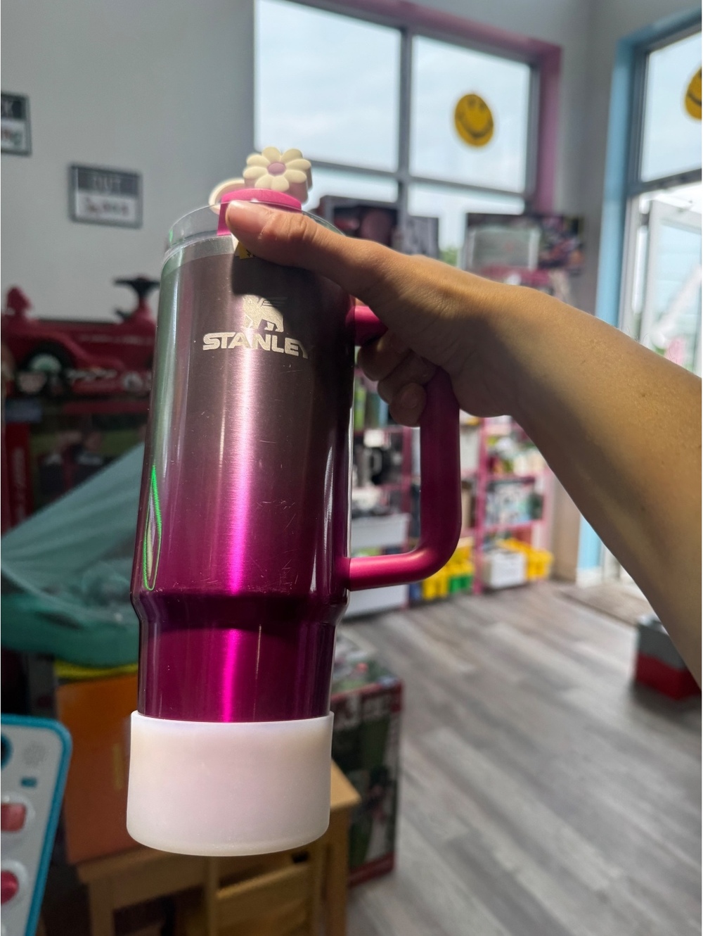 Stanley 30oz camelia gradient with different straw (silicone)